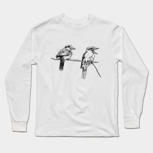 Kookaburra Ink Drawing Long Sleeve T-Shirt